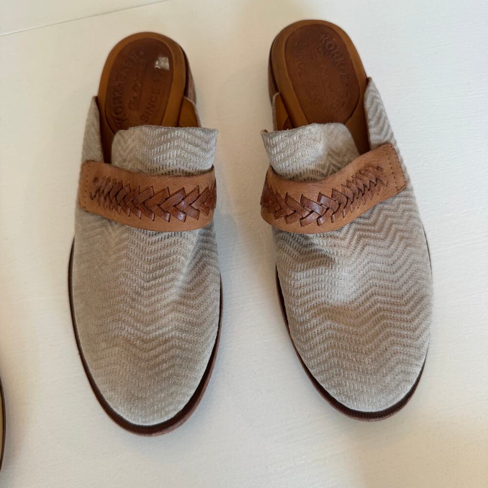Kork Ease Mules Clogs Shoes Women Mabie Beige Tan Slip-on Comfort Shoes Leather
